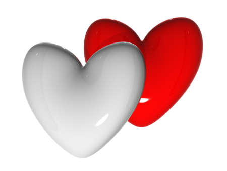 3d heartsの写真素材