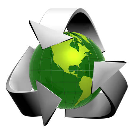 3d recycle illustrationの写真素材