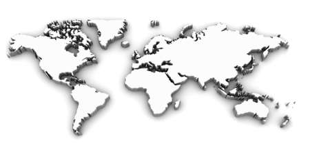 world map 3dの写真素材