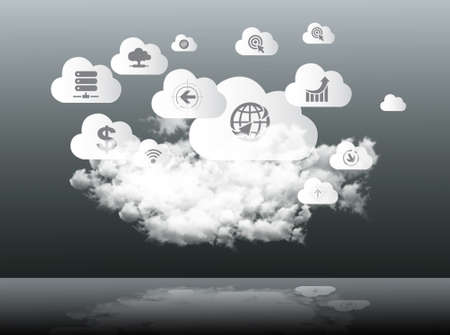 cloud illustrationの写真素材