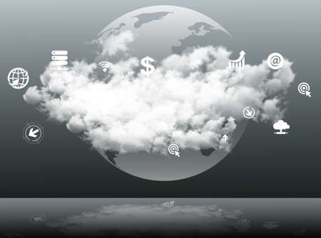 cloud illustrationの写真素材