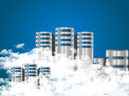 cloud illustrationの写真素材