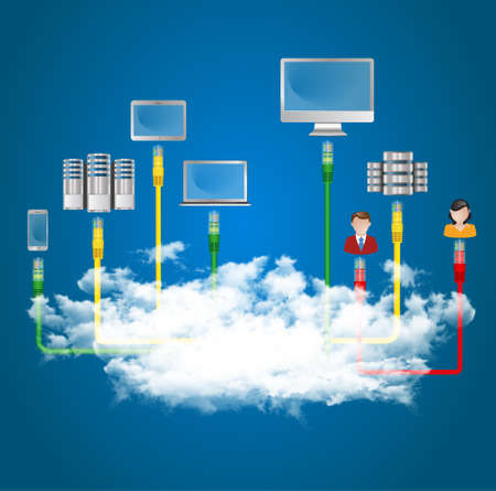 cloud illustrationの写真素材