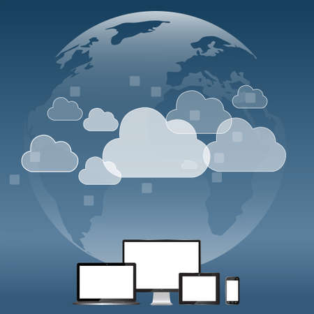 cloud illustrationの写真素材