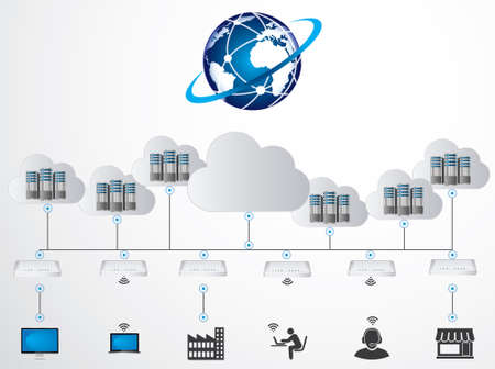 cloud illustrationの写真素材