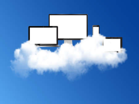 cloud illustrationの写真素材