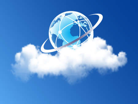 cloud illustrationの写真素材