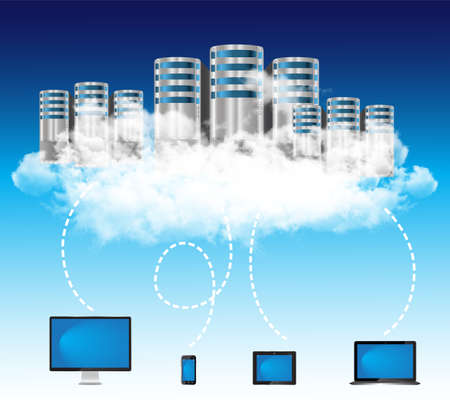 cloud illustrationの写真素材