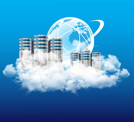 cloud illustrationの写真素材