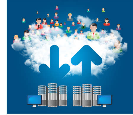 cloud computing and serversの写真素材