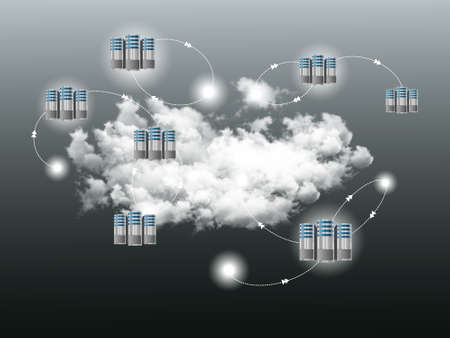 cloud illustrationの写真素材