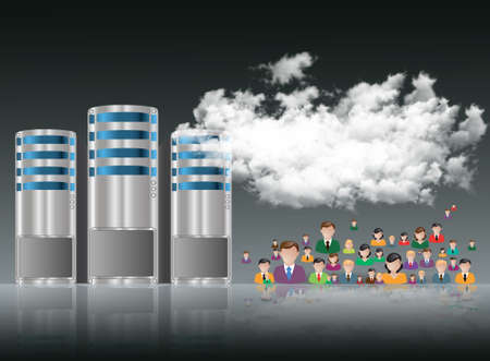 cloud illustrationの写真素材