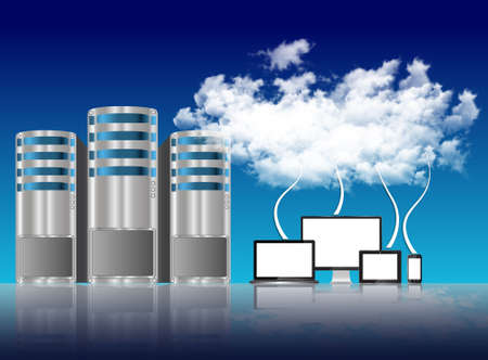 cloud illustrationの写真素材