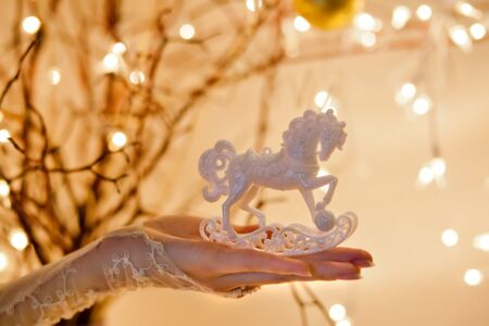 Christmas Rocking Horse Ornamentの写真素材