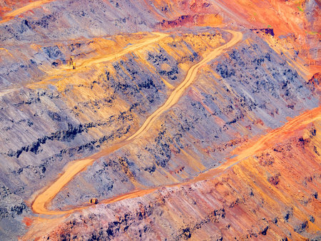 Colorful open-cast mine