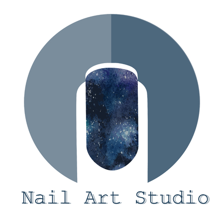 Black nail  cosmic icon illustrationのイラスト素材