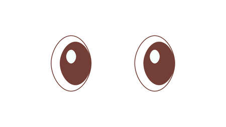 Cute eyes isolated vector illustrationのイラスト素材