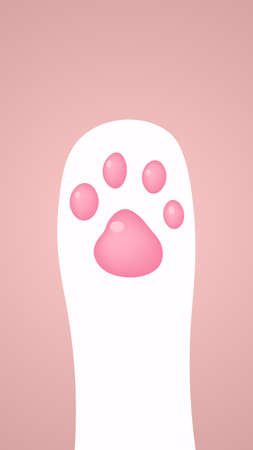 Kitten foot isolated vector illustrationのイラスト素材