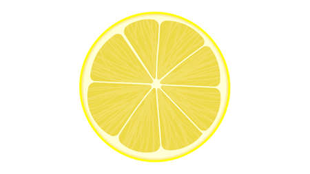 Cut lemon isolated vector illustrationのイラスト素材