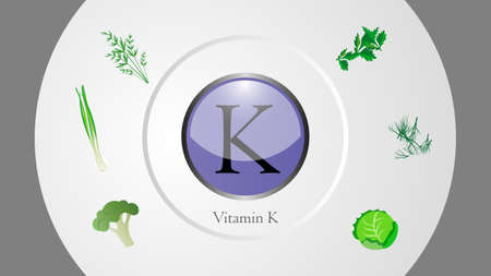 Vitamin K sources vector illustrationのイラスト素材