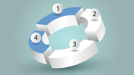 Pie graph vector design. Empty infographic vector templateのイラスト素材