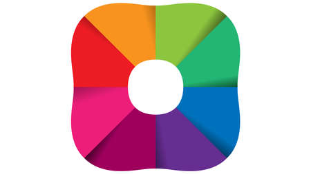 Empty infographic blank template vector design. Colored stickers vectorのイラスト素材
