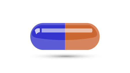Pill isolated on white vector illustrationのイラスト素材