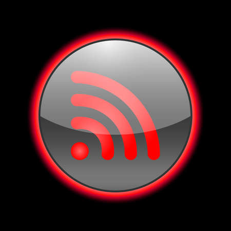 Wifi neon icon vector design. Connection glass iconのイラスト素材