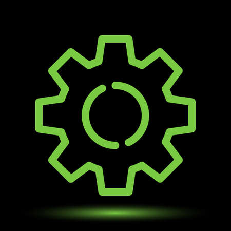 Gear neon icon unique design vectorのイラスト素材