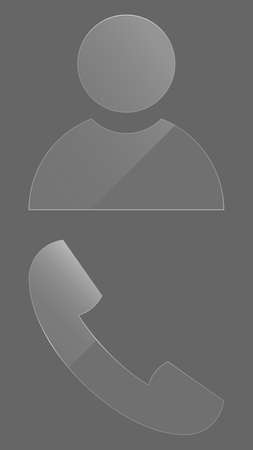 Avatar icon and call icon vector design. Couple of icons united by one topicのイラスト素材