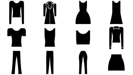 Set of icons vector design. Clothes icon collection vector illustrationのイラスト素材