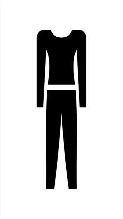 Top and bottom costume icon vector design. Clothes icon vector illustrationのイラスト素材