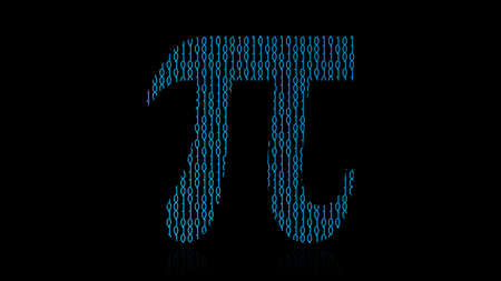 Binary code abstraction vector illustration. Pi symbol vectorのイラスト素材