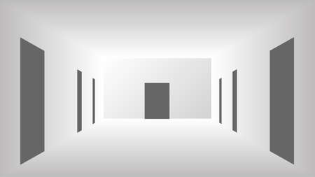 Corridor abstract illustration vector design.のイラスト素材