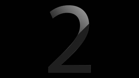 Transparent glass second number vector design. Number two vectorのイラスト素材