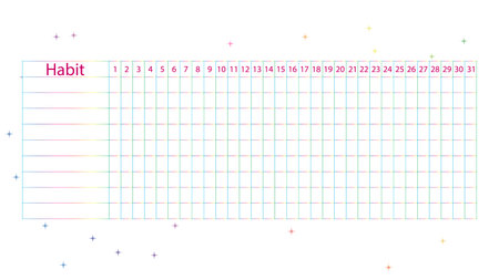 Daily habit tracker vector designのイラスト素材