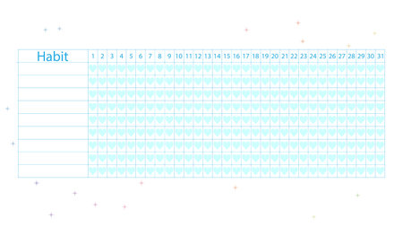 Daily habit tracker vector designのイラスト素材