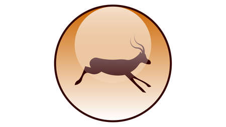 Antelope icon vector design. Wildlife iconsのイラスト素材