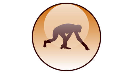 Monkey icon vector design. Wildlife iconsのイラスト素材