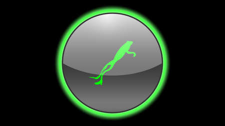 Jumping frog icon vector design. Green neon icons with animals. Animals icons vector.のイラスト素材