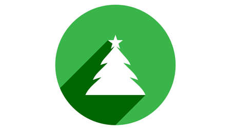 Christmas tree icon vector design. Simple stylish icons with shadowのイラスト素材