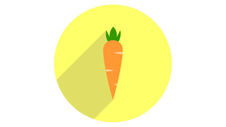 Carrot icon vector design. Simple stylish icons with shadowのイラスト素材