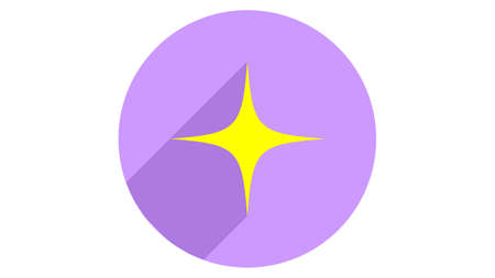 Star icon vector design. Simple stylish icons with shadowのイラスト素材