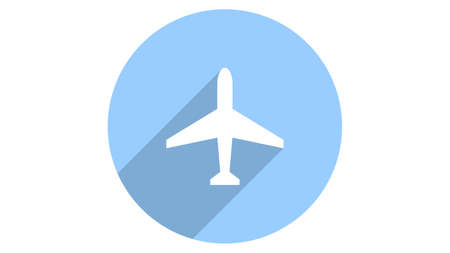 Plane icon vector design. Simple stylish icons with shadowのイラスト素材