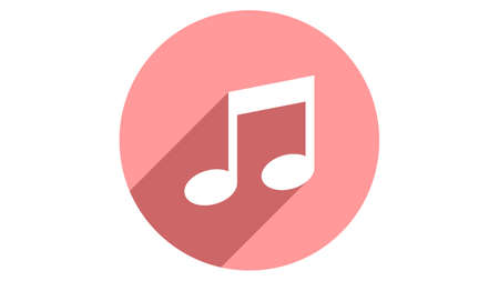 Music icon vector design. Simple stylish icons with shadowのイラスト素材