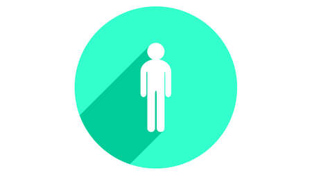 Man icon vector design. Simple stylish icons with shadowのイラスト素材