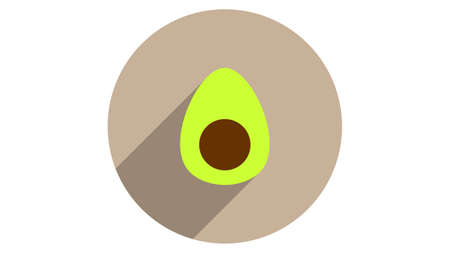 Avocado icon vector design. Simple stylish icons with shadowのイラスト素材
