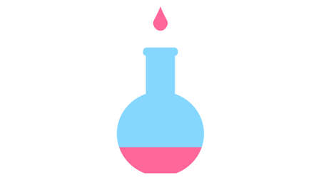 Flask icon vector design. Science iconsのイラスト素材