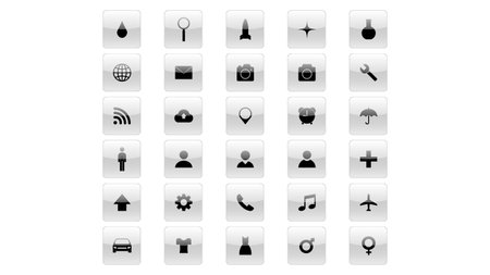 Set of icons vector design. Different icons collectionのイラスト素材