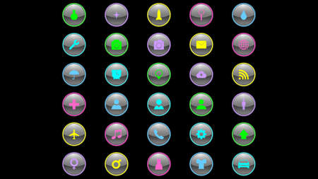 Set of icons vector design. Different icons collectionのイラスト素材